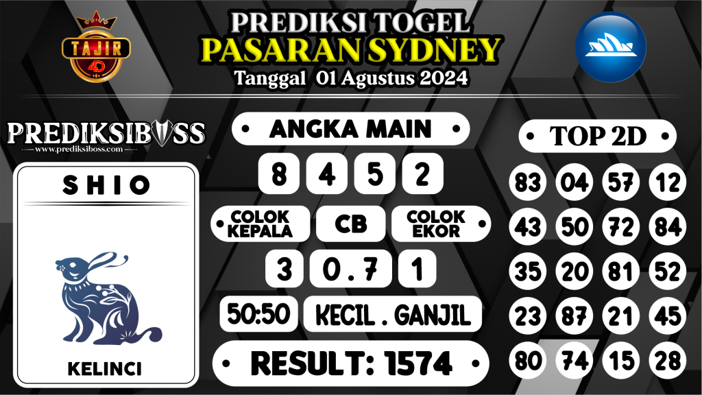 https://prediksibosswon.com/prediksi-boss-togel-sidney-kamis-01-agustus-2024/